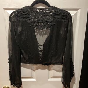 NWOT Fashion Nova sheer blouse XL
